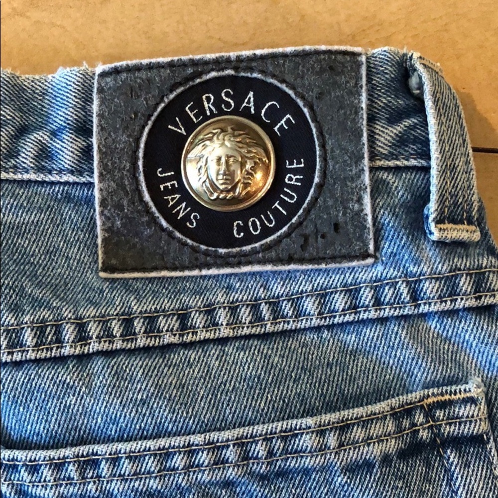 VERSACE high waist straight leg jeans